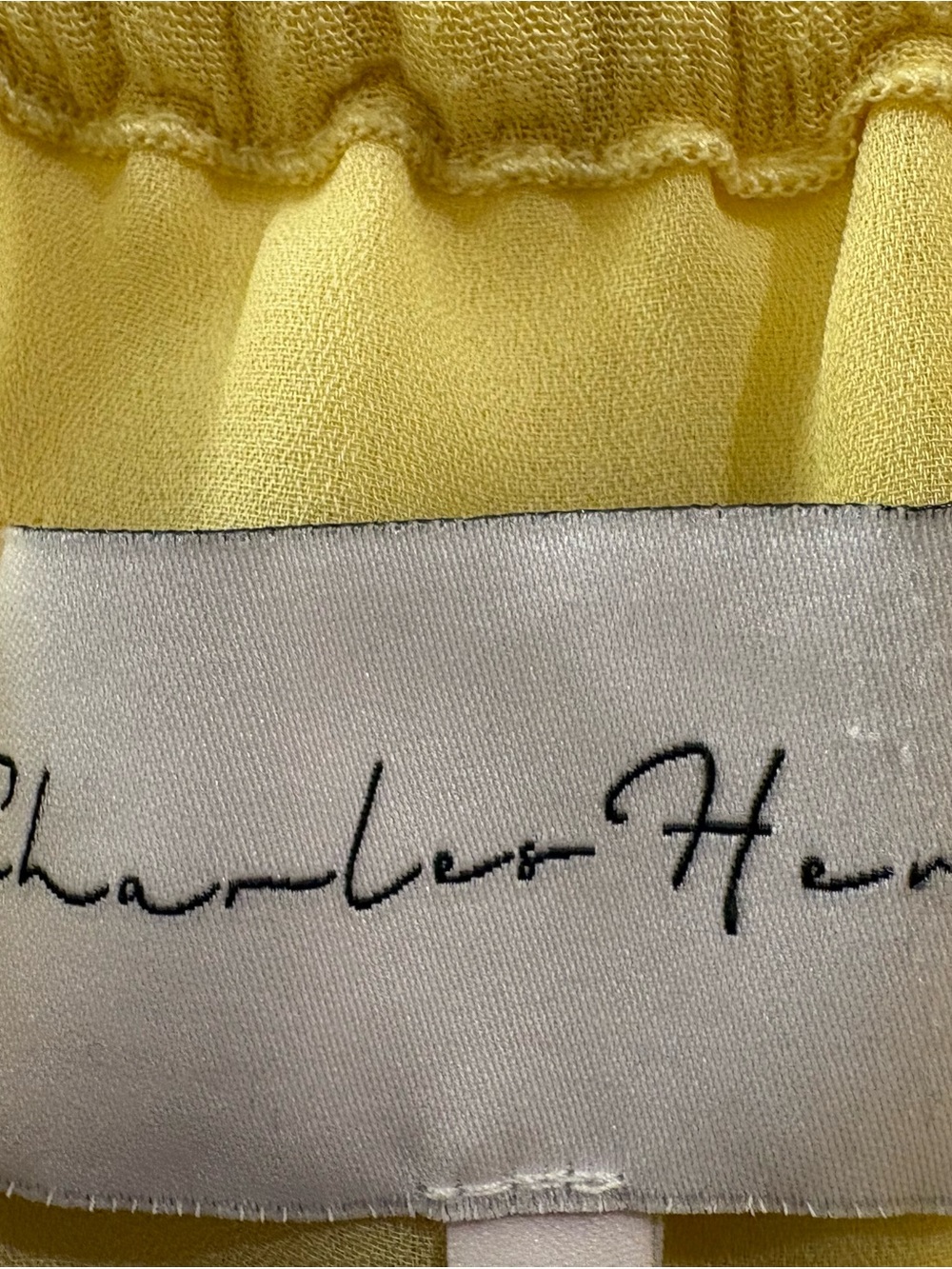 Charles Henry Yellow Ruffled Top - Picture 4 of 6